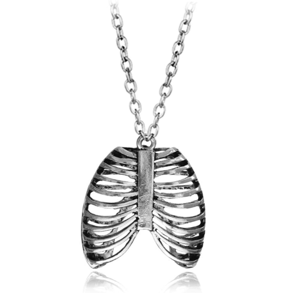 Anatomiska skelett Goth Punk Retro hänge halsband Smycken present för kvinnor män