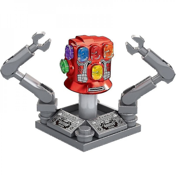 8cm Thanos rustning med infinity-handskar Svärd Minidocka Byggklossleksaker Barnpresenter Halloween db