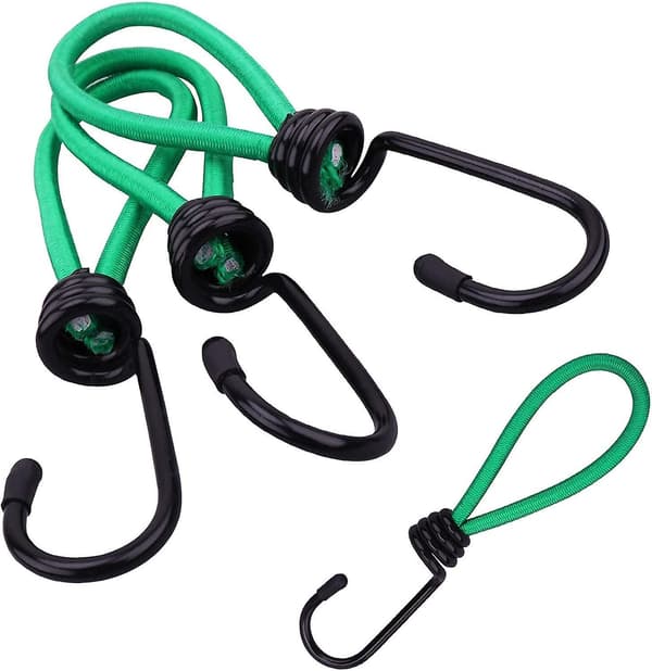12 ekspansionskroge, elastik med spiralkroge - Perfet green-max green