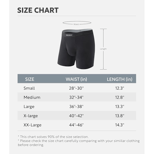 Herreunderbukser ComfortSoft Fugttransporterende, Åndbare Bomuldsboxershorts til Mænd 6-pak Sort M Black M