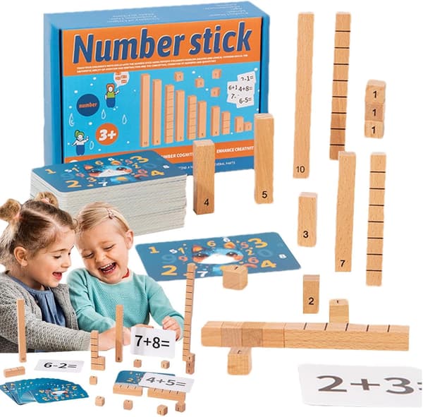 Tellekuber i tre for barn, matematikkleker for barnehage