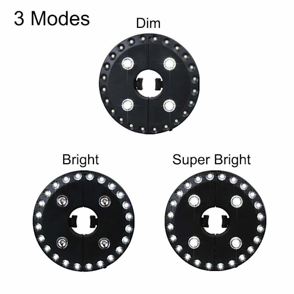 Lamper for uteplass Parasoll Paraply Light 3 Lysstyrke Moduser 28 LED