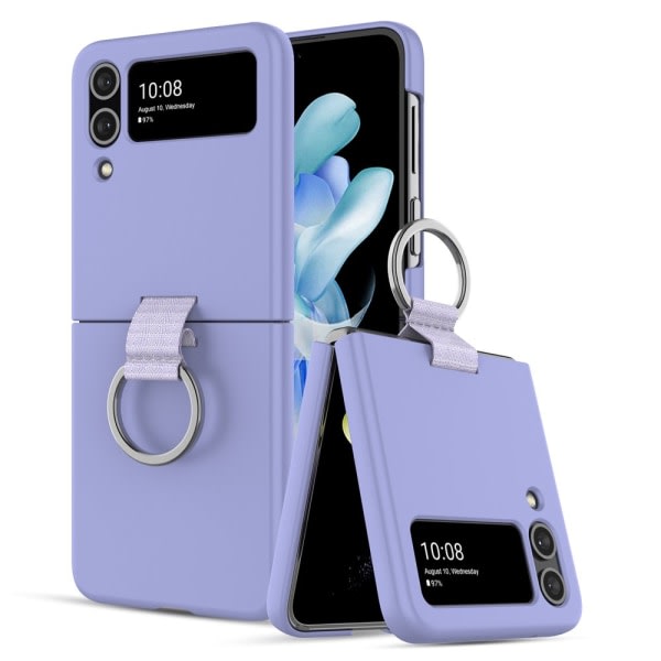 SQBB Elegant Choise phone case till Samsung Galaxy Z Flip 4 Stötsäkert vikbart cover med ring, lila lila