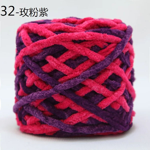 100g Chenille Scarf Tråd för stickning Gör-det-själv-material Färgglatt handstickat garn för handstickning Virkat tjockt ullgarn ull 32