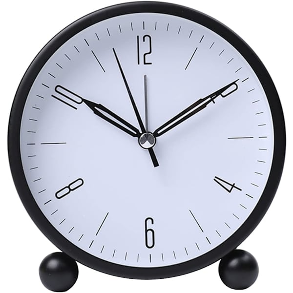Klocka Skrivbord Ljus Liten Alarm Studenter Använd Mute black black