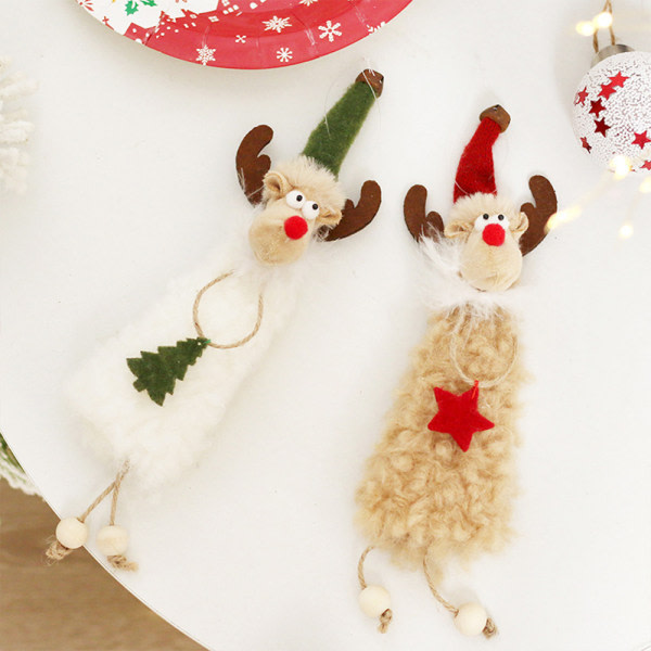 CQBB 3 st jul plysch älg renhänge julgran hängande dekor Xmas Holiday Party Supplies
