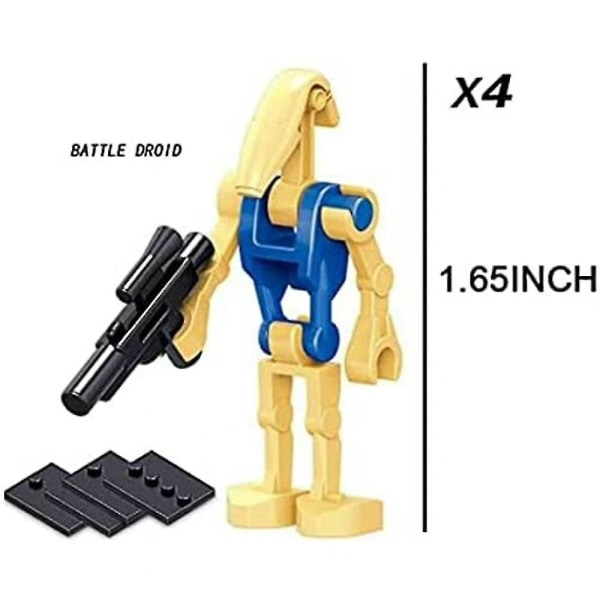 SQBB Huasi-24st Star Wars Battle Droids Byggesæt Mini Minifigurer Legetøj Gave null ingen