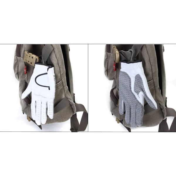 Holdbar Golf Handske Strækker Holder med Krog til Tasker, Ideel Gave til Golfspillere 2 Pack-Black One Size