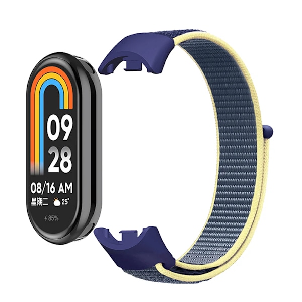 Nylon Xiaomi Mi Band 8 -ranneke Pehme ranneke Älykäs korvaava urheilunauha Mi Band 8 NFC -vyö Ranneke Punainen 08 Mi Band 8:lle