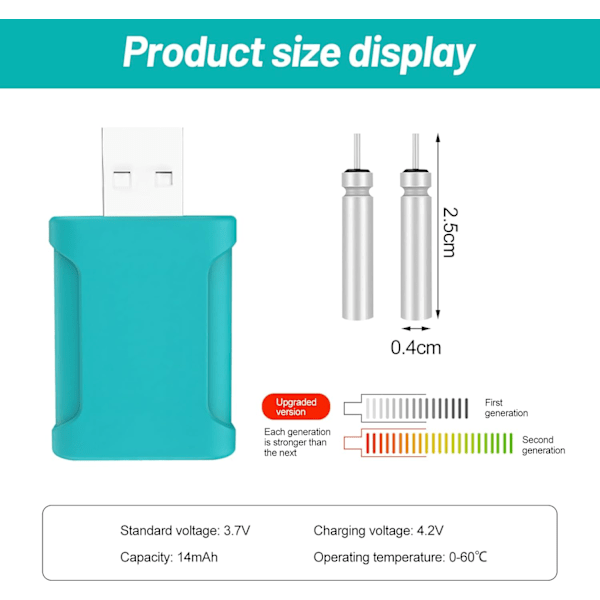 CR 425 LED Fiskeutstyr Batteri - Oppladbar USB Lysende Fisketilbehør Style 1