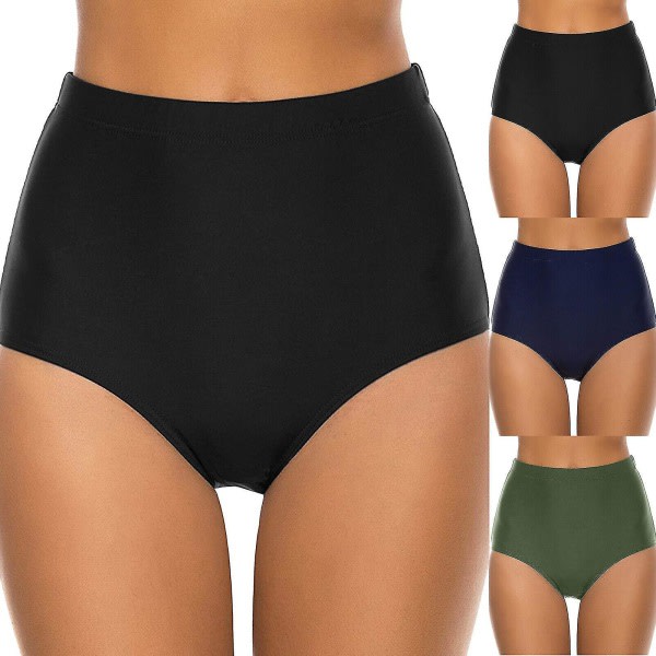 SQBB Period simunderdel Shorts Hög Bikini Dam För Shorts Underdel Löpning Sim Black L