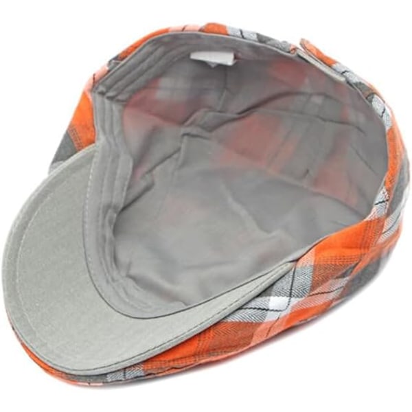 2-pack Herr Newsboy Hatt Platt Keps Justerbar Rutig Ivy Gatsby Cabbie Körning Golf Hatt Basker
