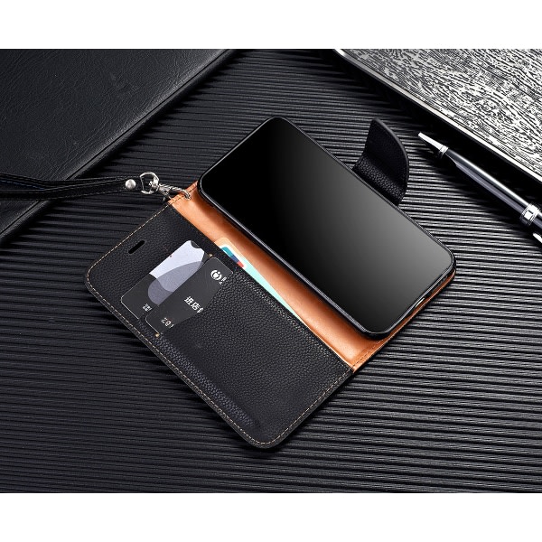 SQBB iPhone 12 Pro Max flip mobilskal i läder AMG