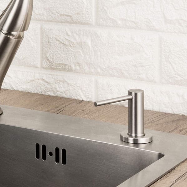 Såpedispenser i rustfritt stål for kjøkken og bad - For hjemmebruk - Slitesterk konstruksjon_yu