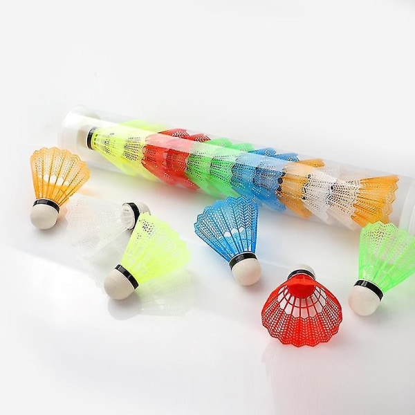 Färgglada badmintonbollar Nylon med stor stabilitet