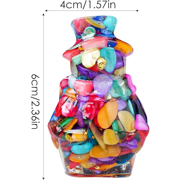 Kristalli Lumimies Koriste - Joulukoristehahmo, Värikäs Colorful shells