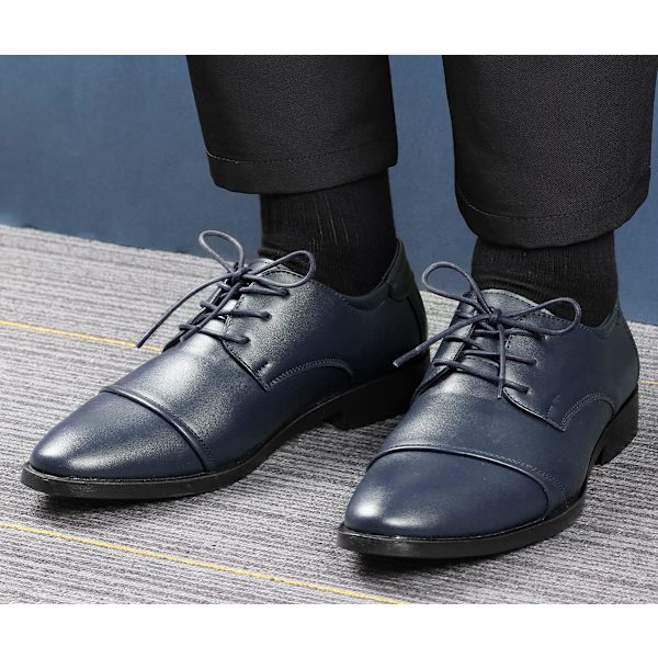 Voksbehandlede Runde Snørebånd 3/32\", Tynde Dress Snørebånd til Mænd/Kvinder, Sort/Mørkebrun, 40\" Black Dark Brown Navy Blue 40"-3 Pairs