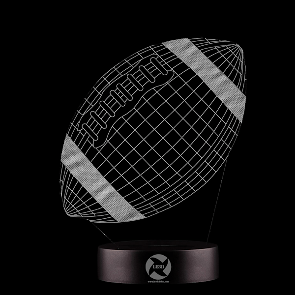 3D optisk illusjonsnattlampe - 7 LED-fargeskiftlampe