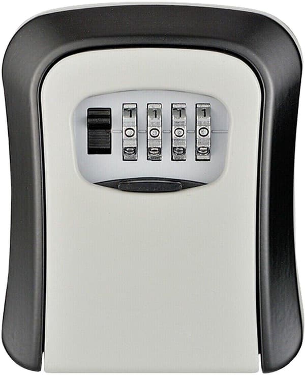 Key Safe with Combination Lock - Waterproof - For Indoor/Outdoor Use - Grey