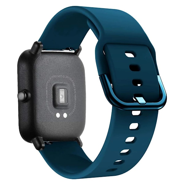 20mm 22mm WatchBand til Amazfit GTS 2/3/4 Mini Band GTR 2/3/4 42mm Silikon Armbånd Rem til Amazfit Bip Band Tilbehør Bluish 22mm Watchband