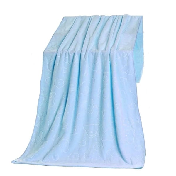 140x70cm Badehåndklæde Store Strandhåndklæder Hurtigtørrende Håndklæde Badelagen Absorberende Blød Komfort Badekåbe Mikrofiberhåndklæde Badeværelse Blå 140x70cm