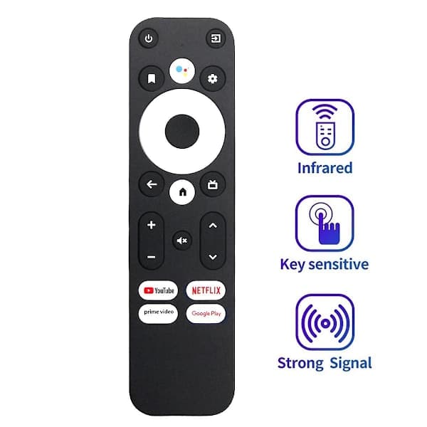 Erstatningsfjernbetjening med stemmestyring til Mecool KM2 Plus Android TV-boks til KM2, KM2 Plus, KM7 Plus, KD3, KD5—max
