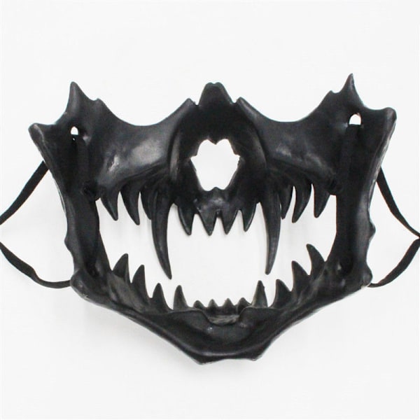 Dödskalle Maskerad Mask - Läskig Halloween Cosplay Prop (1st, svart)