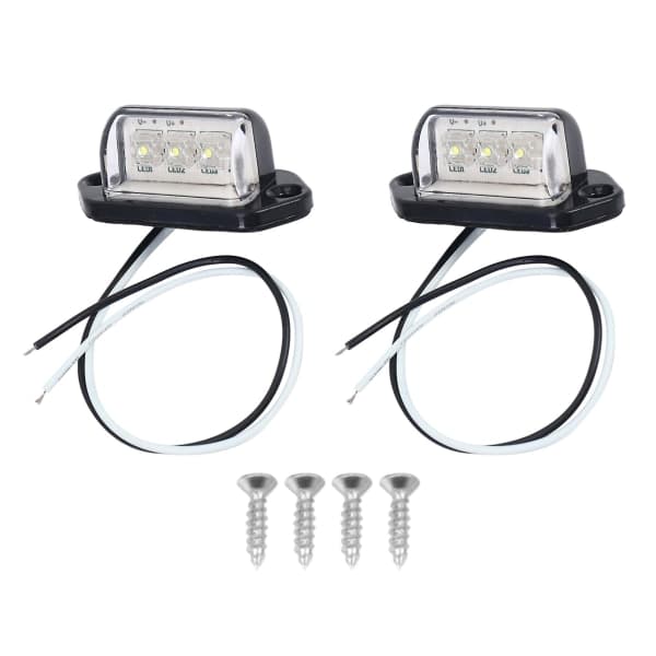 Nummerplåtsbelysning LED Skyltbelysning Bakljus Universal 12v 24v För Bil Släp Tr—max