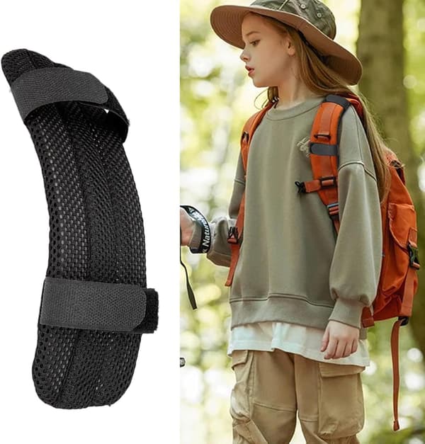 Justerbar Ergonomisk Axelremspad, Mesh-Vadderad Halksäker Ryggsäckskudde Black