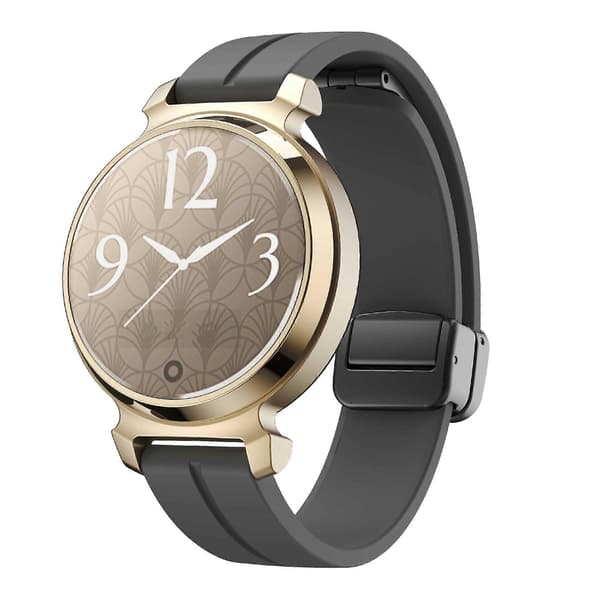 Silikonearmbånd til Garmin Lily 2 med magnetisk foldespænde Space Grey_max Space Grey Black Buckle
