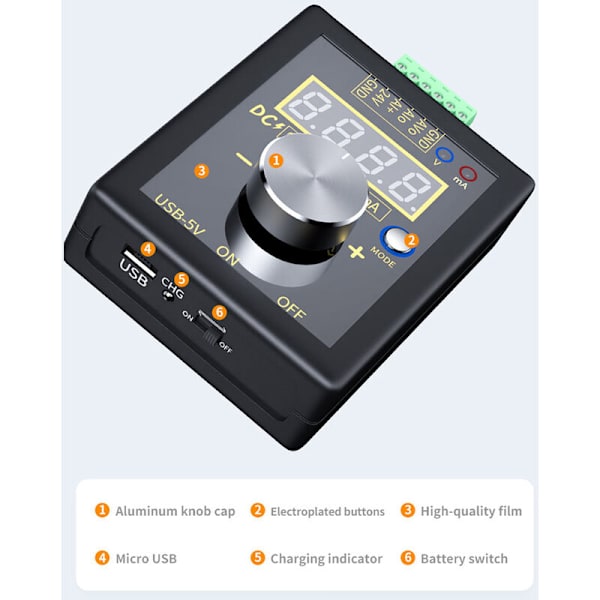 Hög precision handhållen 0-10V/0-4-20mA analog spännings- och strömsignalgenerator (SG-002 utan batteri)