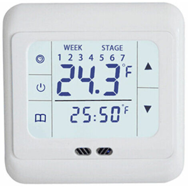 Elektronisk termostat, LED-display, med AC 90V-250V-kontakt