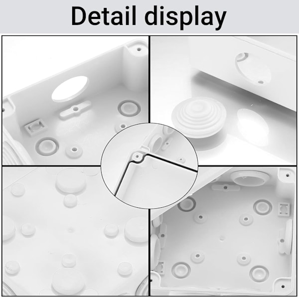 4 kpl IP65 liitäntälaatikoita, vedenpitävä pinta-asennus sähköohjaukseen 4 pcs
