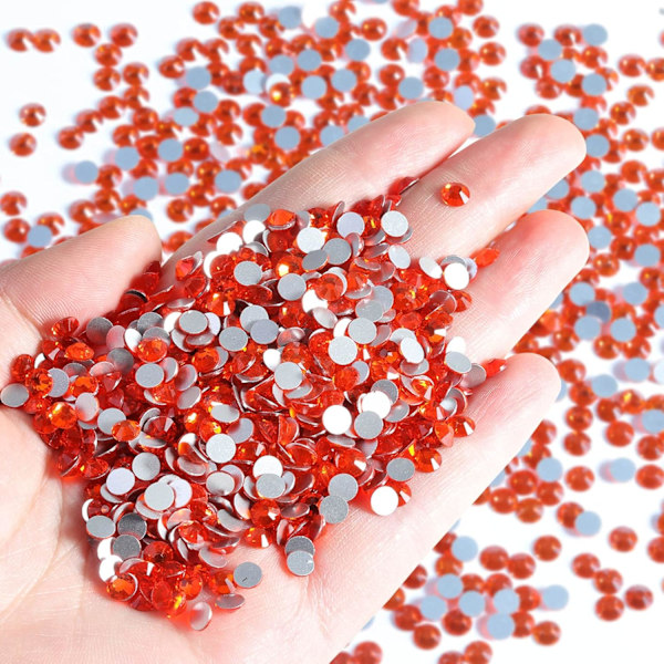 2880 st Hyacint Orangea Flatback Rhinestones för Naglar, SS30, 6.3-6.5mm Hyacinth/Orange SS30/2880pcs