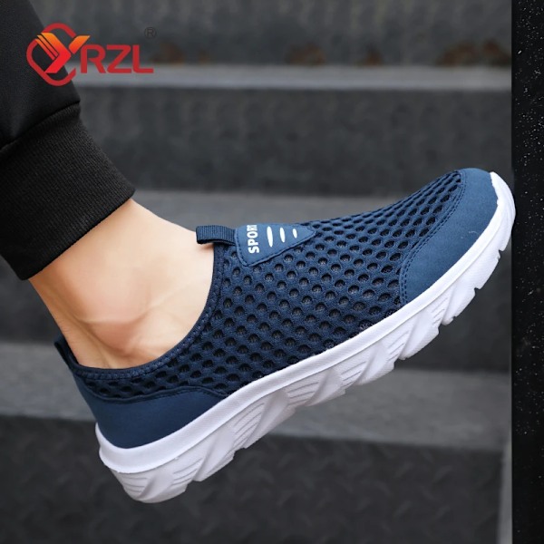 Yrzl Lette Menn Casual Sko Pustende Slip På Menn Casual Sneakers Anti-Skli Menn Leiligheter Utendørs Wald Sko Størrelse 39-46 Khaki 44