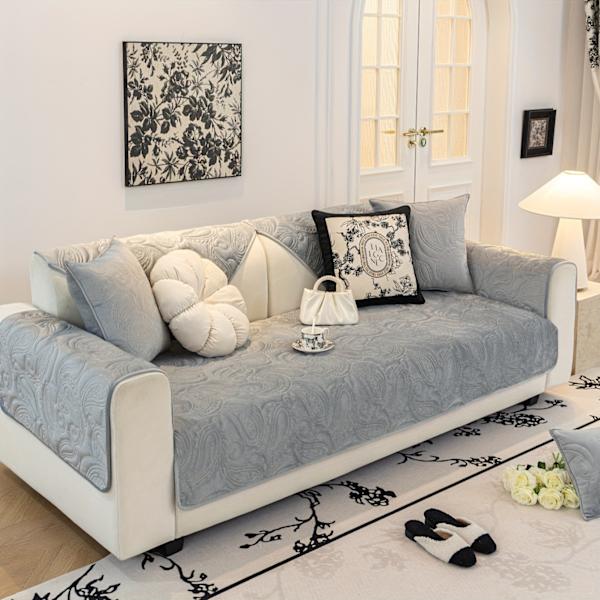 1:a Jacquard Plysch Sofaovertrekk Sklisikring Sofa Underlag Anti Katt Skrape Sofaovertrekk Møbelbeskyttelse For Soverom Kontor Stue Hjemmeinnredning