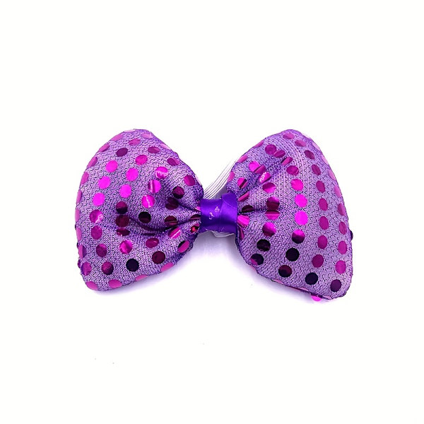 2 kpl LED-paljettiperhosia, uusi koriste tanssijuhliin, miesten juhlaperhoskoristeet Purple