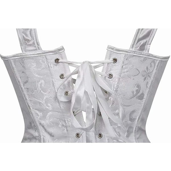 Korsetter til kvinder Overbust Bustier Top Gothic Sexy Shoulder White-6806 2XL White-6806 2XL