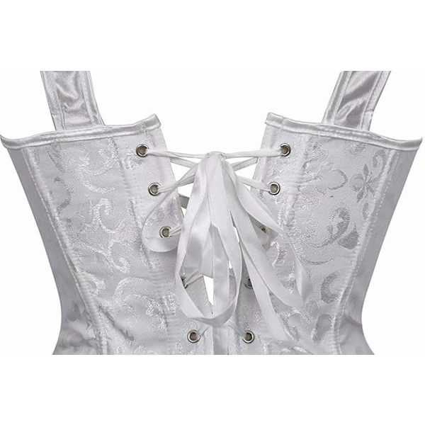 Naisten korsetit Overbust Bustier Top Gothic exy houlder Valkoinen-6806 S White-6806 S