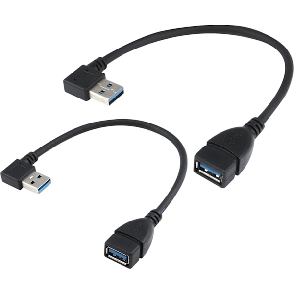 USB 3.0 -jatkokaapeli - yksi vasen ja oikea kulma - uros naaras