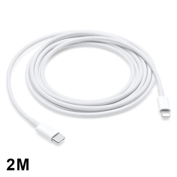 CQBB USB-C snabbladdare + 2 meter kabel för iPhone 14 Pro Max 14 Plus - Vit