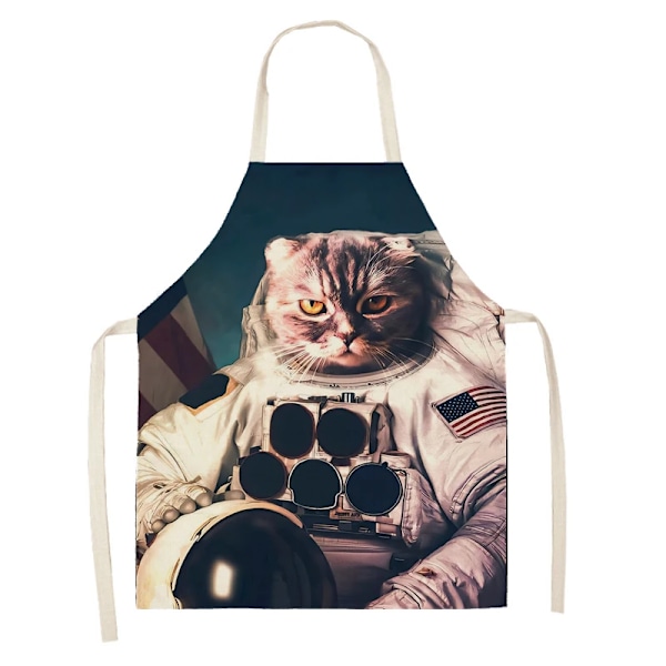 Kvinners Kjøkkenforkle Naturlige og Dyrestiler Restaurant Kokk Bartender Vanntett Forkle for Menn og Barn Maling Forklær wq-0009082- 55X68CM(L)