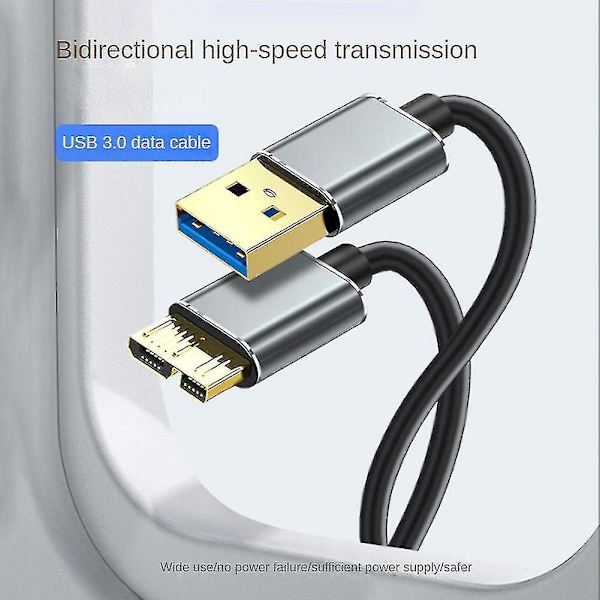 Extern hårddisk USB-kabel - Hdd-kabel - Datakabel Ssd Sata-kabel för hårddisk - Usb3.0, 0,5M