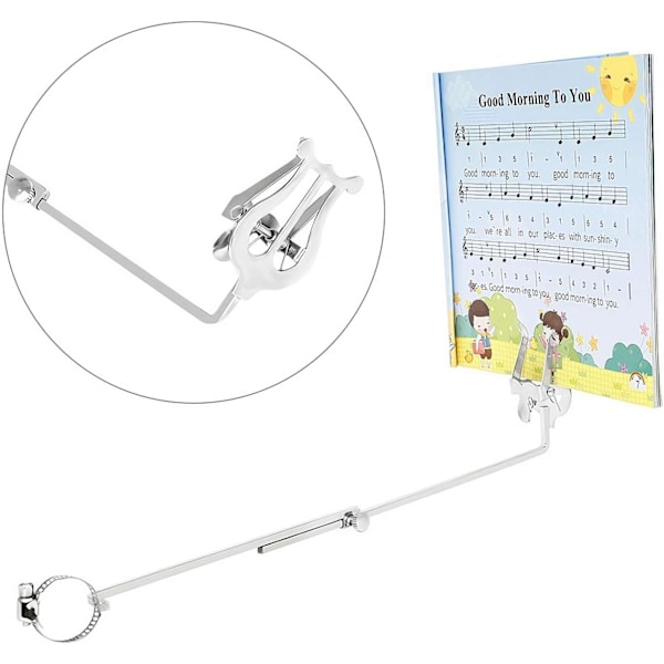 Musikklemme for treblåseinstrumenter, Sølv Klarinett Lyre Klemme-På Noteholder