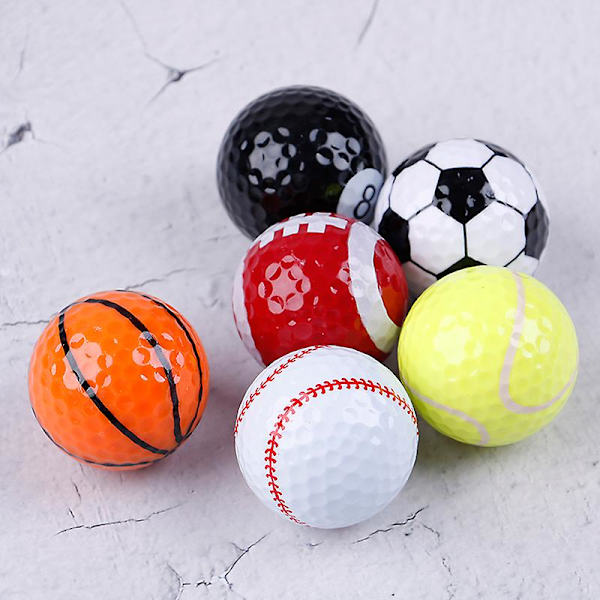 Golfballer Golfutstyr Fotball Basketball Bordtennis Baseball 6 stk/sett