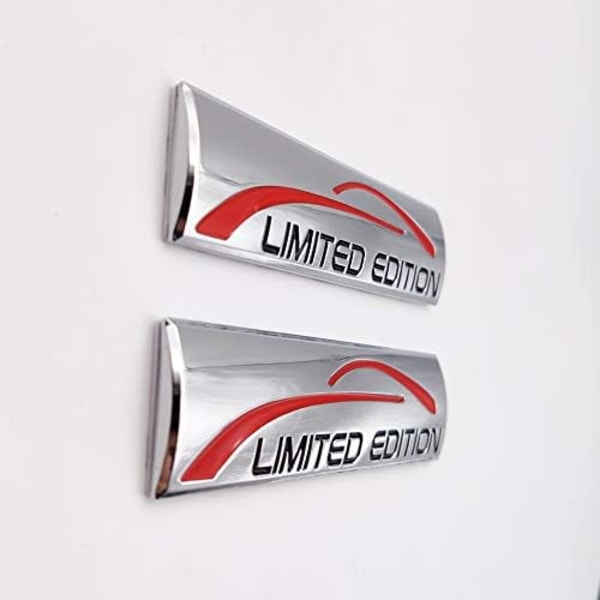 2x Krommetall Rajoitettu Painos Logon Automerkki Premium 3D Sport Turbo Tunnus Auto Takaluukun Tarra Sivu Loksu Tarra