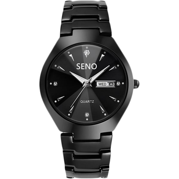 Minimalistiska Par Klockor Kvinna Man Armbandsur Business Rostfritt Stål Klocka Analog Kvarts Klocka 50m Vattentät Lysande Klocka Svart A Black A