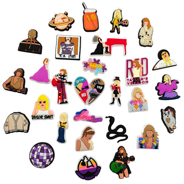 29st Singer Taylor Swift Series Skotillbehör för Croc Charms