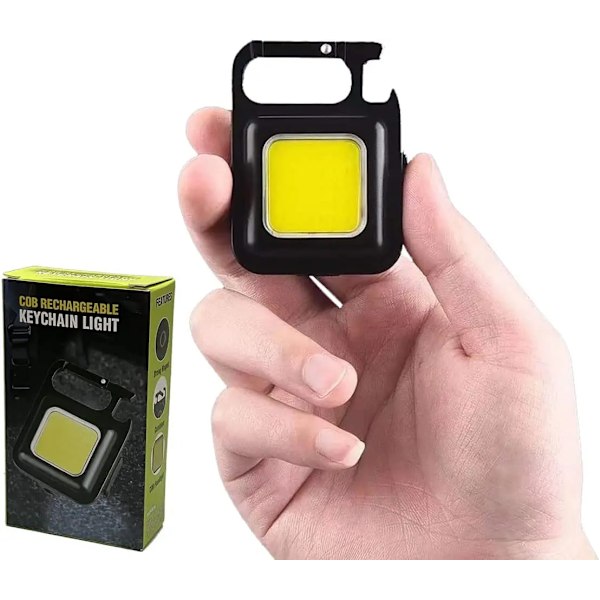 Mini LED 200 - 500MA Ficklampa Nyckelring Multifunktionell Bärbar COB Camping Lampor USB Laddning Arbetsljus Fiske Lanterna 200MA