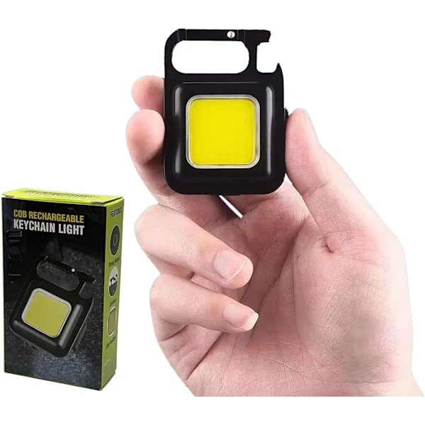 Mini LED 200 - 500MA Taskulamppu Avaimenperä Multifunktionaalinen Kannettava COB Leirintälamput USB Lataus Työvalo Kalastus Lyhty 200MA